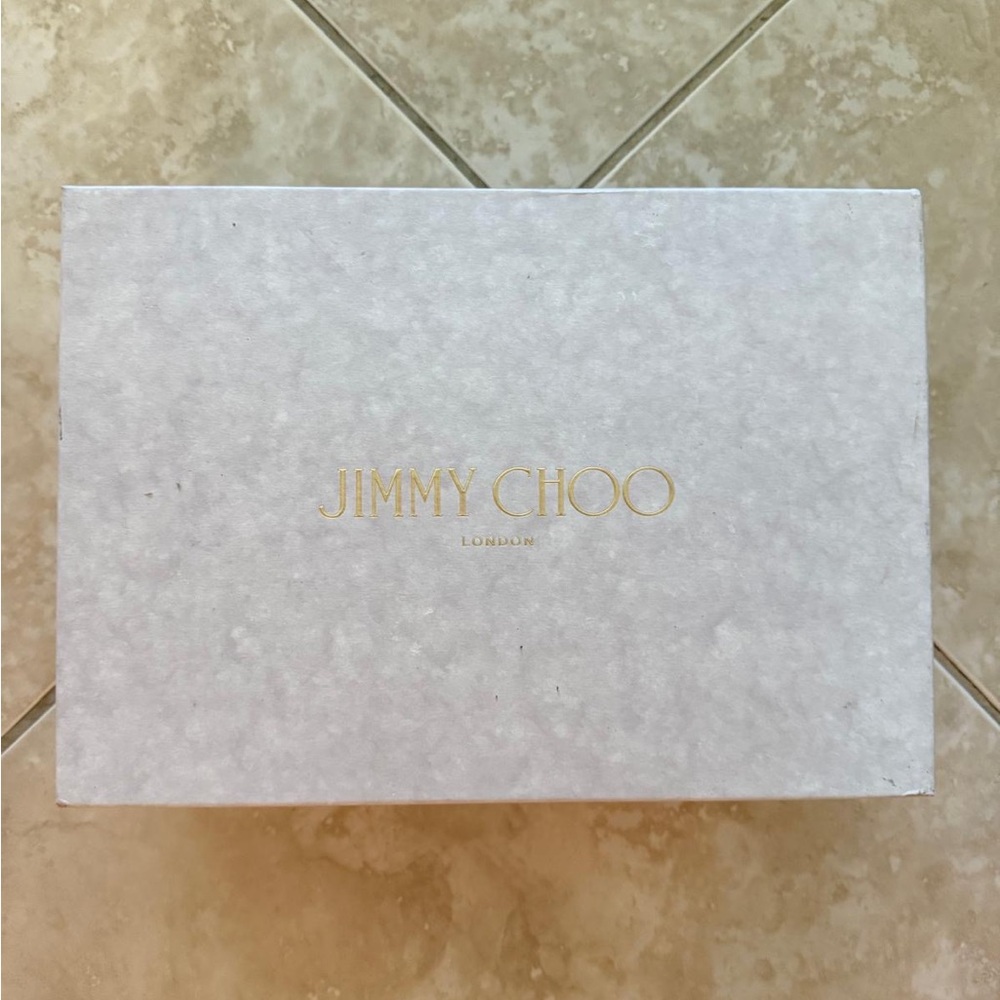 Jimmy Choo Cream Shoe Box with Gold Logo